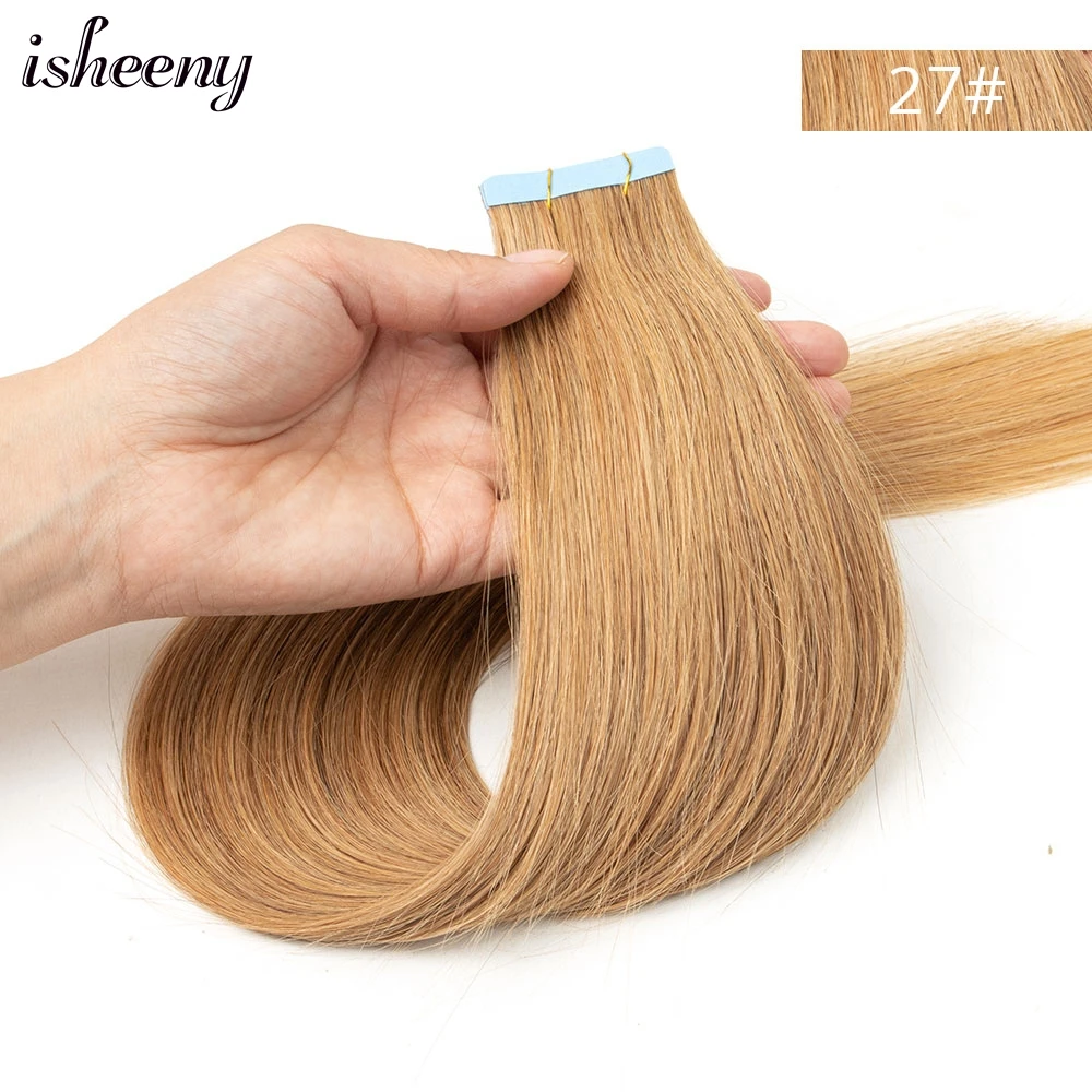 Human Hair Weft Tape, Seamless Extensions